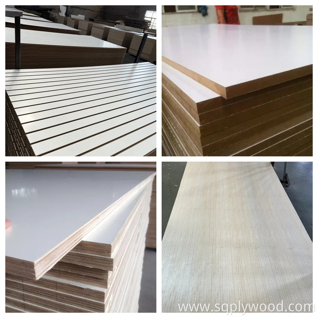 Factory Sale Slot MDF Melamine Faced MDF